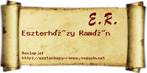 Eszterházy Ramón névjegykártya